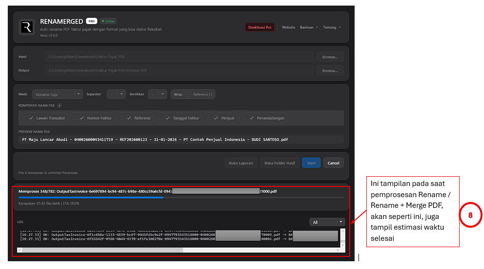 Tampilan Saat proses PDF Faktur Pajak